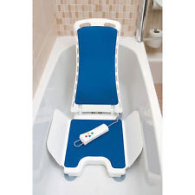Bathtub Lift White  Blue Cover