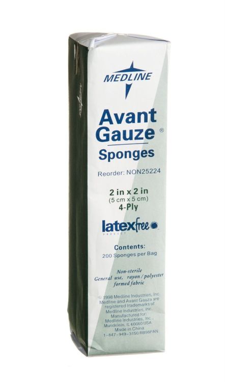 Sponge Gauze Avant 2"x2" 4-Ply Non-St