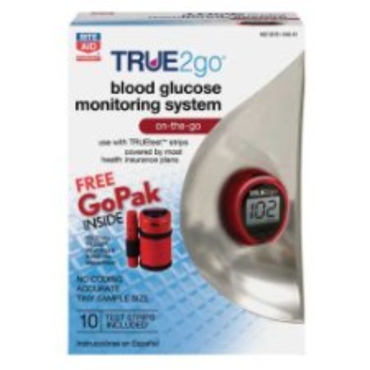 True2Go Blood Glucose Test Monitor with 50 Test Strips ** NOT AVAILABLE **