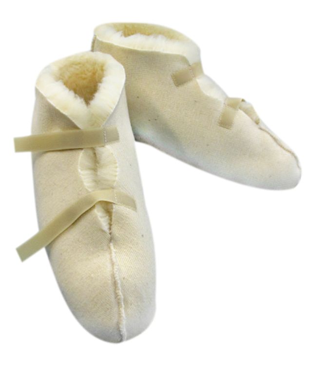 Convalescent Wool Pile Boots: Small (Sold in a Pair)