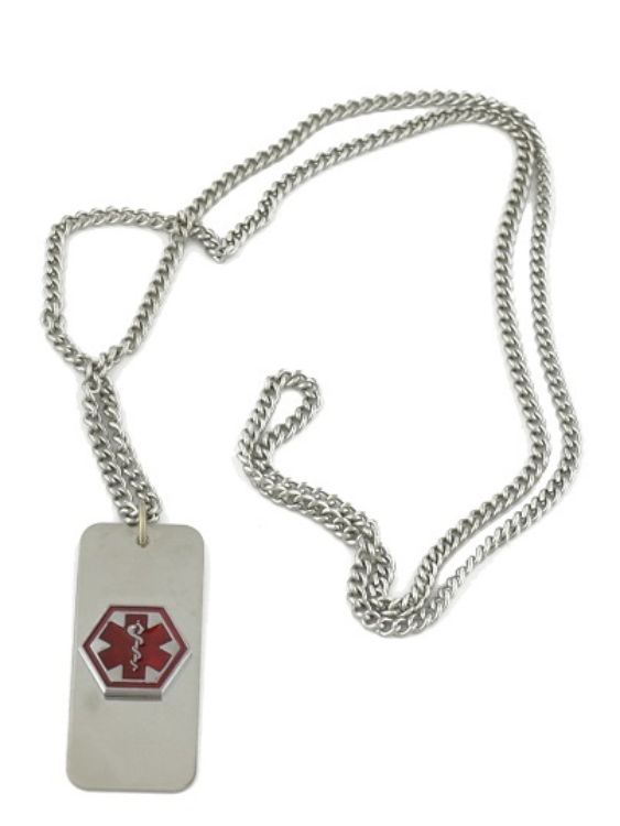 Medical Warning ID Bracelet / Necklace: ID Necklace