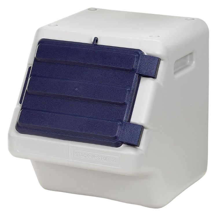 Bergan Stack-N-Stor 65 Pet Food Storage Unit Medium Gray / Blue 15.25” x 17.75” x 18.2”