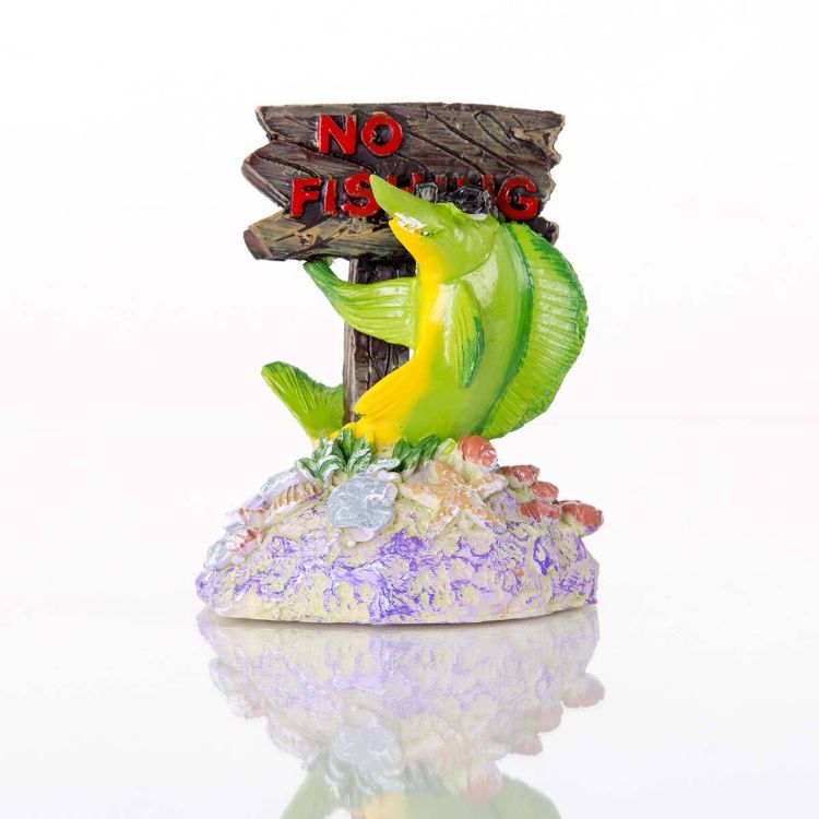 BioBubble Decorative No Fishing Sign 3" x 2.75" x 4"