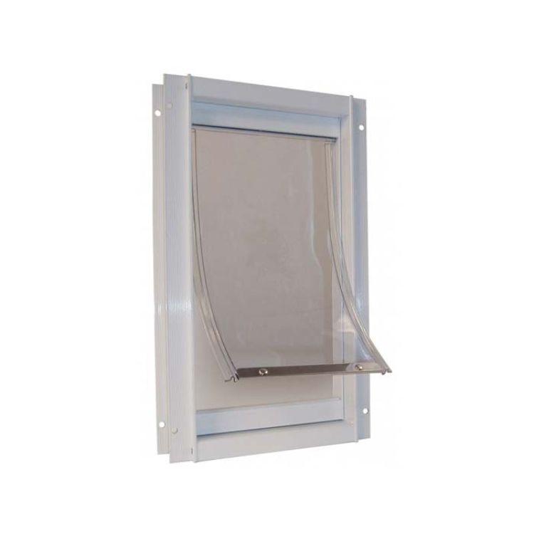 Ideal Deluxe Dog Door Medium White 7" x 11.25"