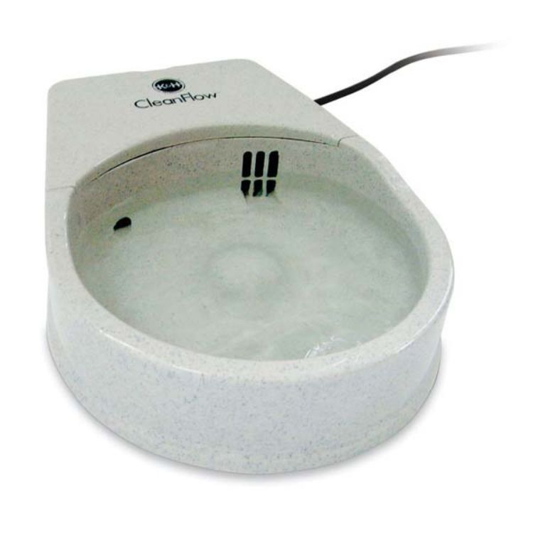 K&H Pet Products Clean Flow Bowl Medium Beige 14" x 11.25" x 4.25" 