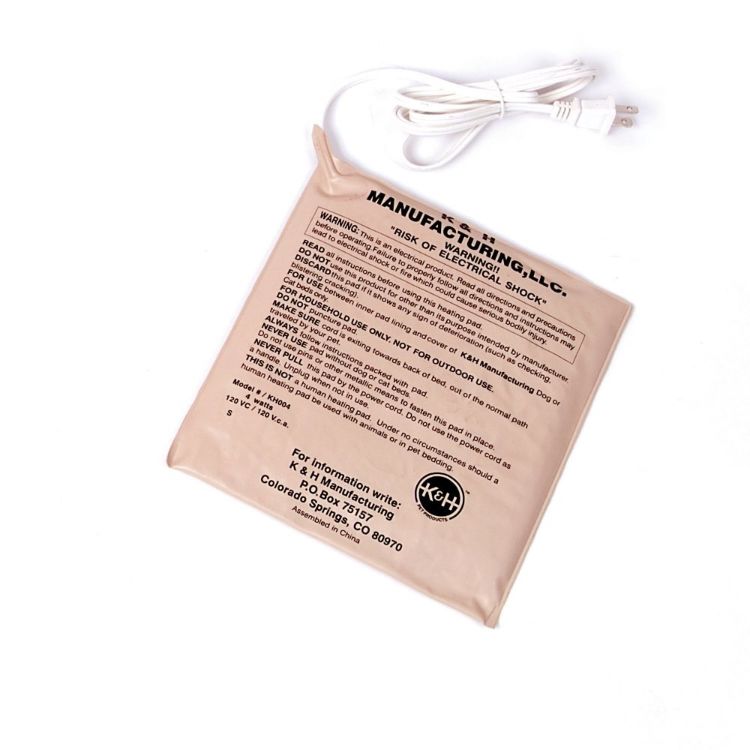 K&H Pet Products Heated Pet Bed Warmer Small Tan 8.5" x 9.5" x 0.25" 