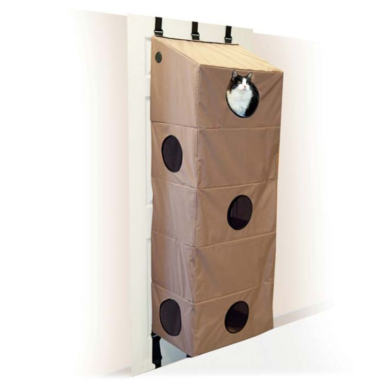 K&H Pet Products Hangin Cat Condo Large Tan 23" x 16" x 65"