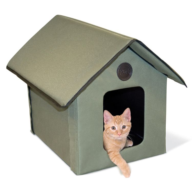 K&H Pet Products Outdoor Kitty House Beige 22" x 18" x 17"