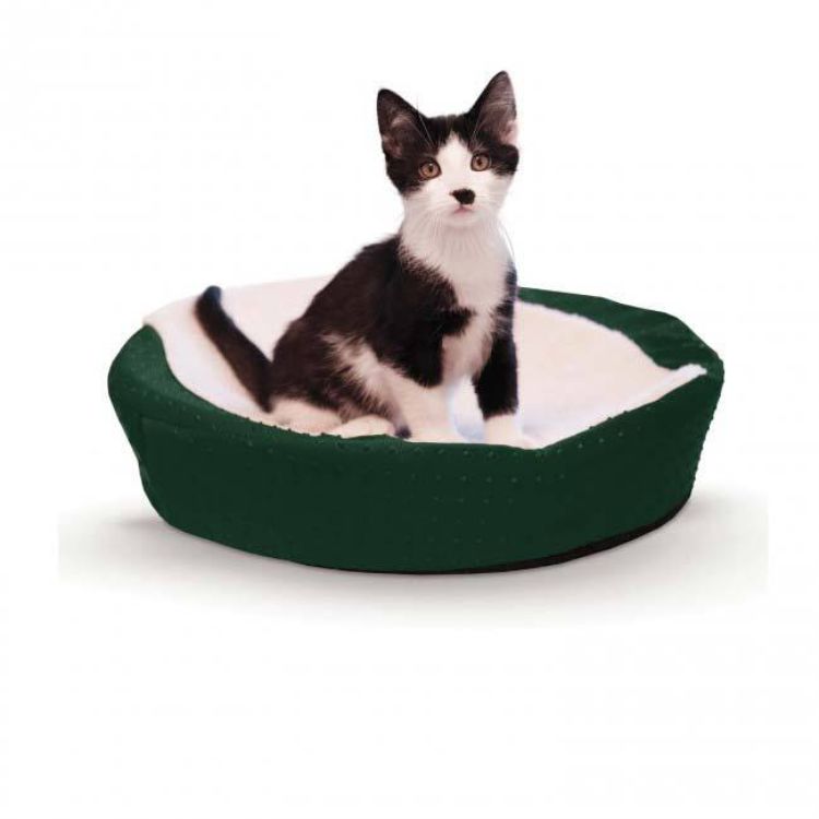 K&H Pet Products Ultra Memory Round Pet Cuddle Nest Green 19" x 19" x 3" 