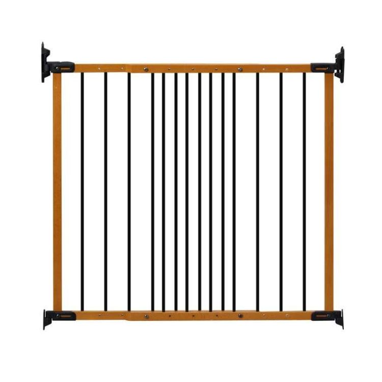 Kidco Designer Angle Mount Wall Mounted Safeway Pet Gate Oak 28" - 42.5" x 31" 