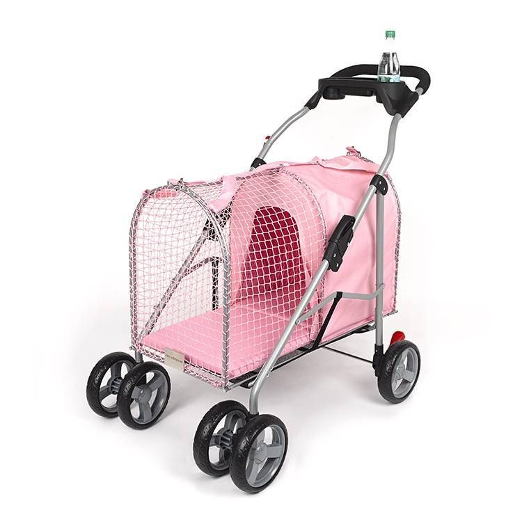 Kittywalk 5th Ave Pet Stroller  Pink 26” x 14” x 35.5" 