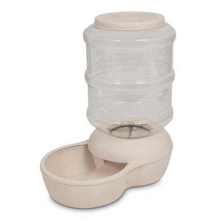 Petmate Le Bistro Feeder Extra Large Bleached Linen 10.3" x 17.2" x 17.9" 