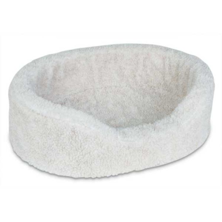 Petmate Plush Lounger Dog Bed Extra Small Natural Berber 21" x 16" x 7" 