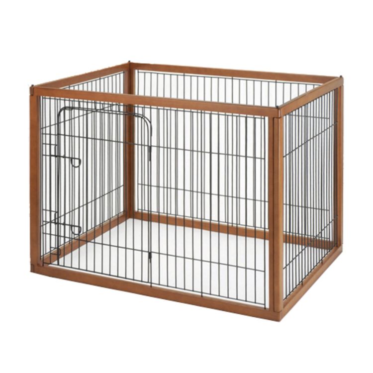 Richell Wood Pet Pen 120-90 Autumn Matte 47.2" x 35.4" x 35.8" 