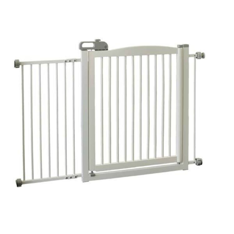 Richell One-Touch 150 Pressure Mounted Pet Gate White 35" - 61" x 2" x 34.6" 
