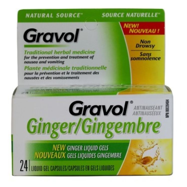 Gravol Natural Source Ginger Liquid Gel Capsules