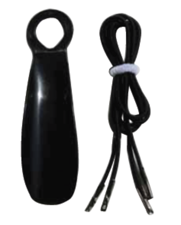 No Knot Laces-6 Eyelet Blk