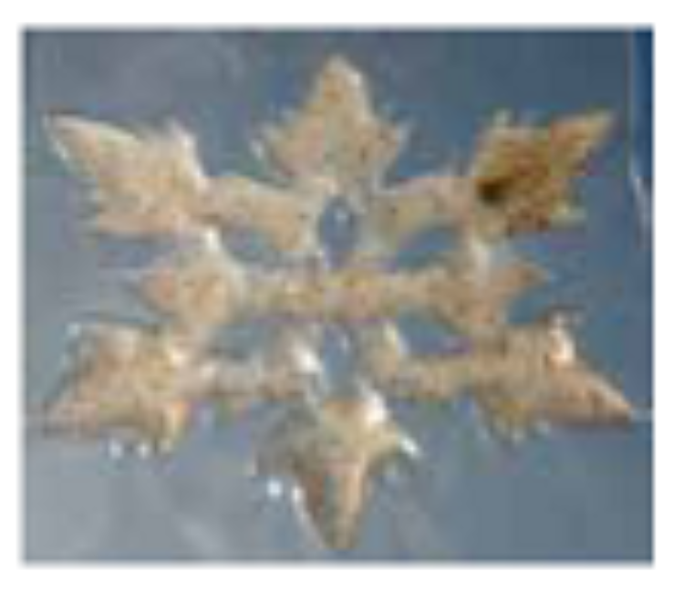 Light Box Gel-Maze Series: 6 Spoke Snow Flake - Clear 