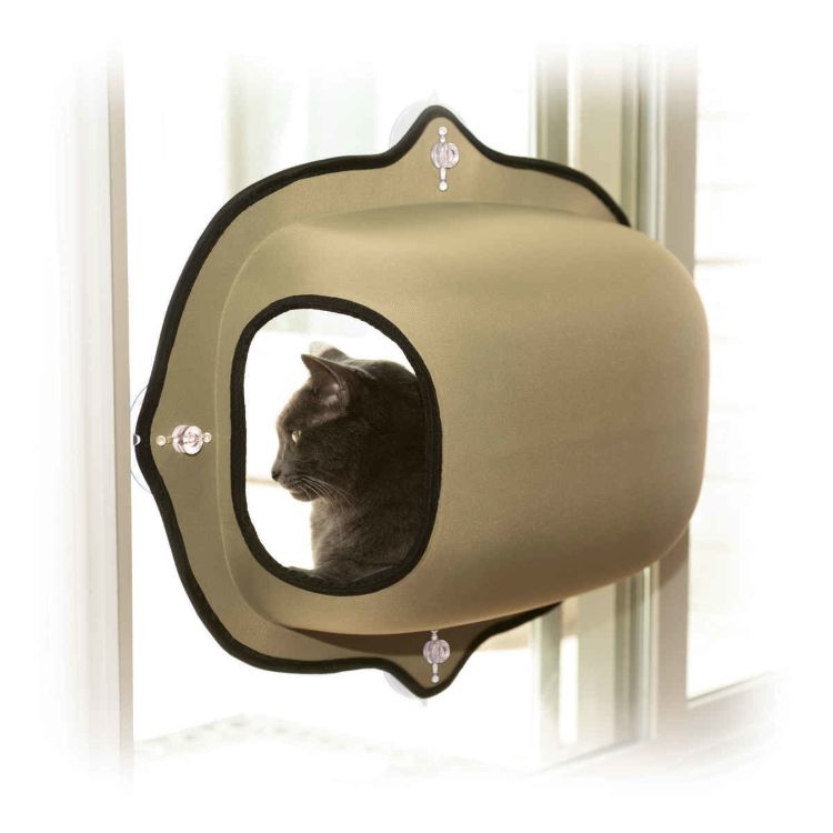 K&H Pet Products EZ Mount Window Pod Kitty Sill Tan 27" x 20" x 20"