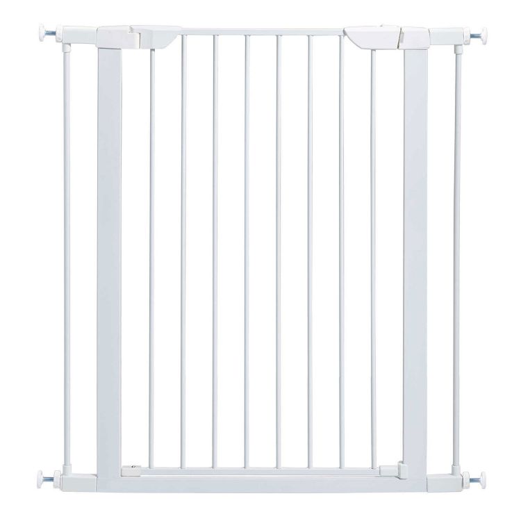 Midwest Glow in the Dark Steel Pressue Mount Pet Gate Tall White 29.5" - 38" x 1" x 29.88"