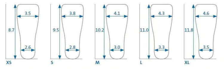 Orthowedge Healing Shoe size chart
