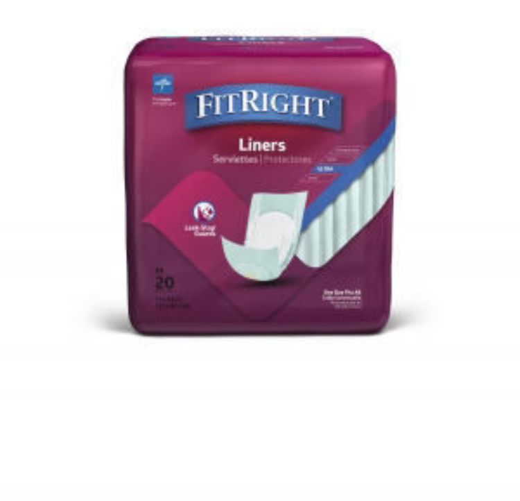 Medline Fitright Incontinence Liner Heavy, 13" X 34"