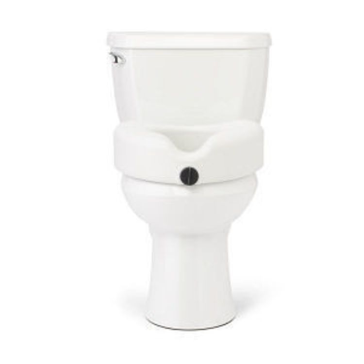 MEDLINE ELEVATED TOILET SEAT WITH LOCKING, GRAY