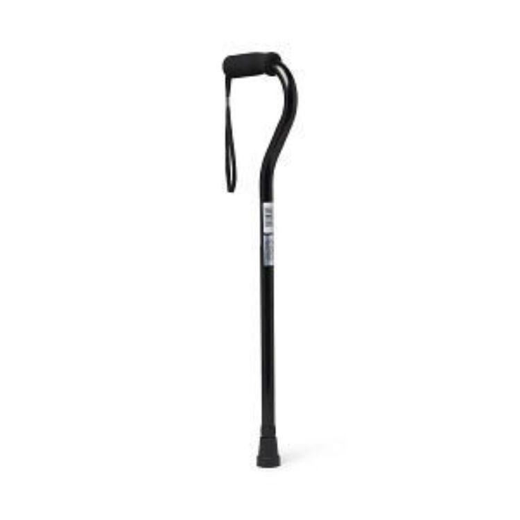 MEDLINE OFFSET HANDLE CANE ALUMINUM