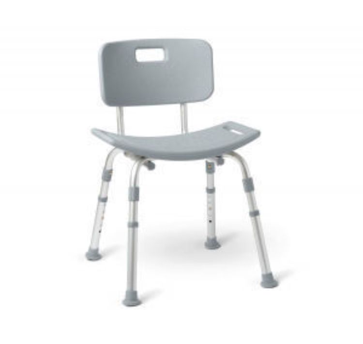 MEDLINE FOLDING BATH CHAIR WITH BACK