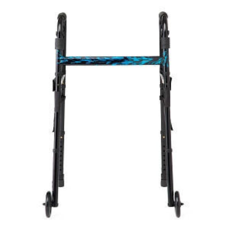 MEDLINE TRIGGER FOLDING WALKER WITH 5" WHEELS