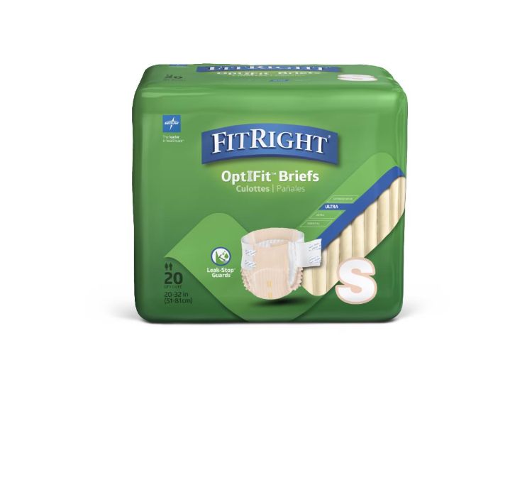 Medline FitRight Ultra Adult Incontinence Briefs Small