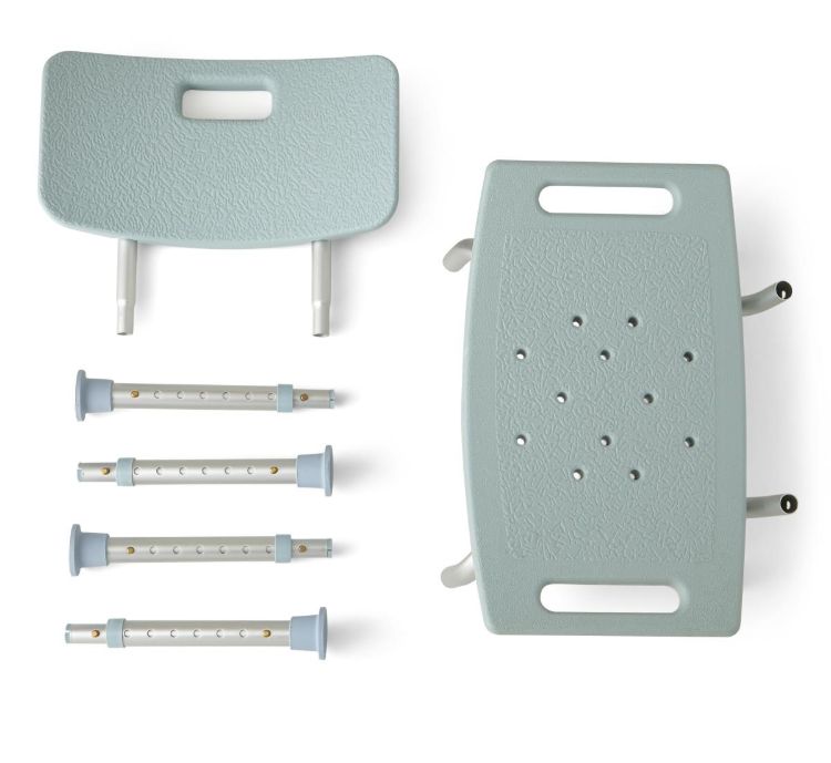 Medline Knockdown Shower Chair with Back, Microban Treated