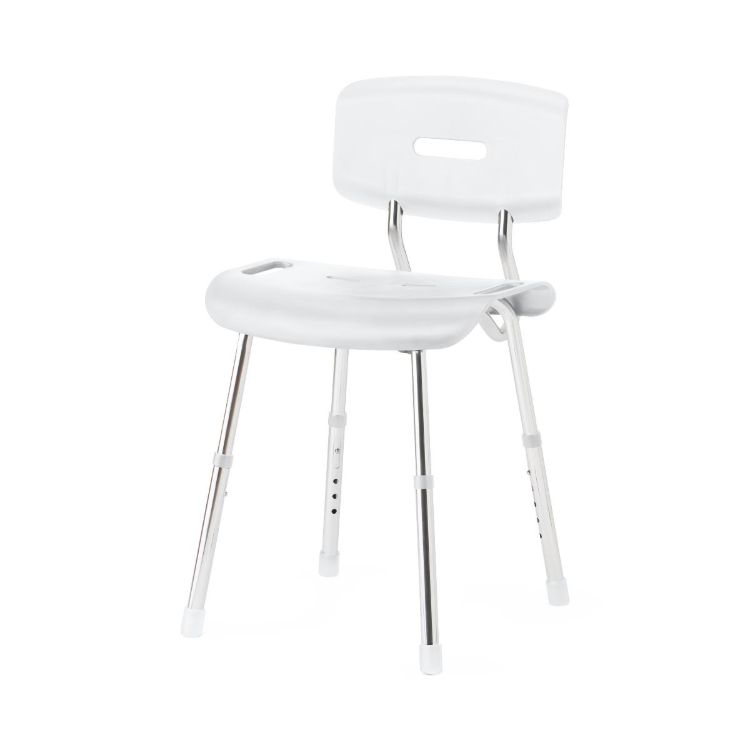 Medline Shower Chair with Backrest White