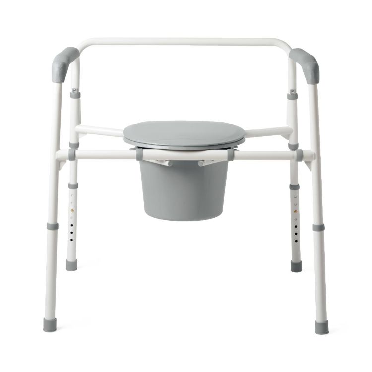 Medline Extra Wide 24" Steel Bariatric Commode