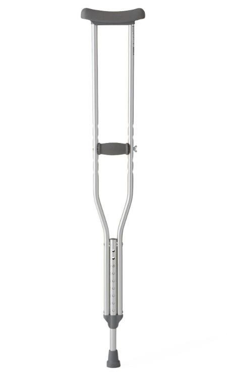 Medline Standard Aluminum Push Button Crutch