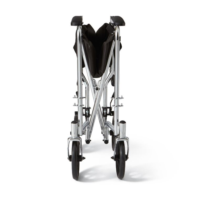 Medline Aluminum Transport Chair with Armrests