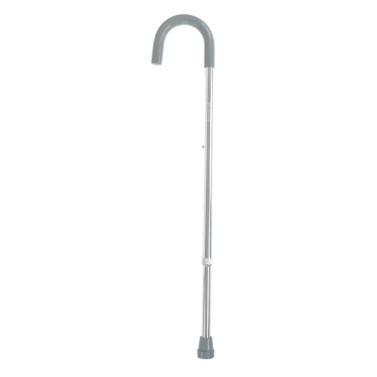 J-Handle Cane - Silver (PVC)