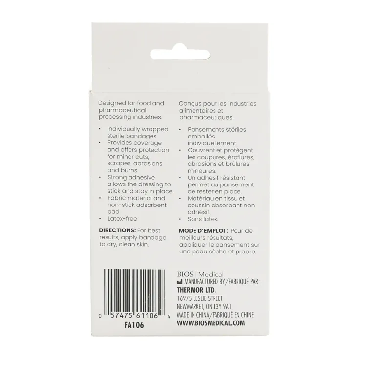 Blue Metal Detectable Fabric Bandages