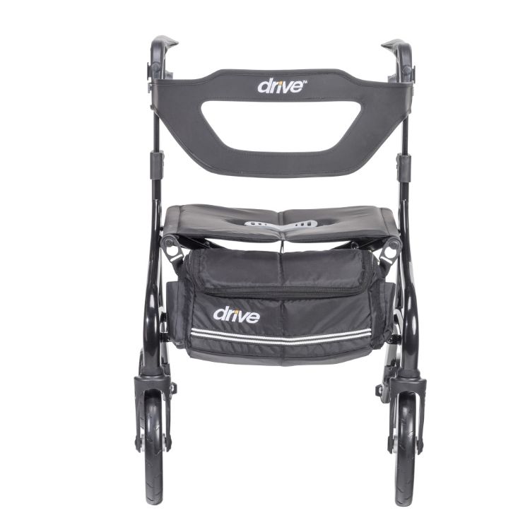 Black Drive Nitro Sprint Rollator With with Accessories (Weight Capacity 350LBS) Back Rest