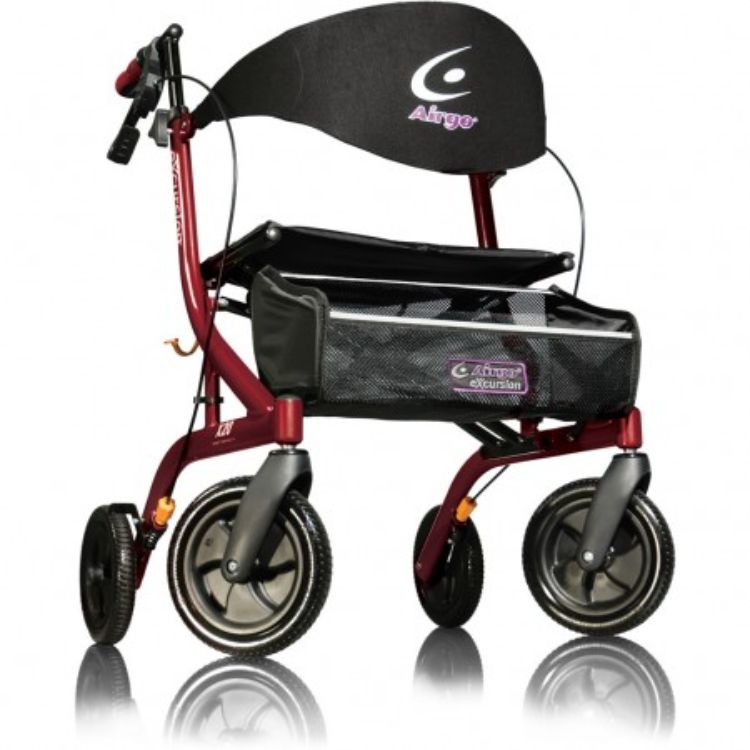 Airgo Excursion X20 Rollator I Lightweight Side Folding Walker I Cranberry