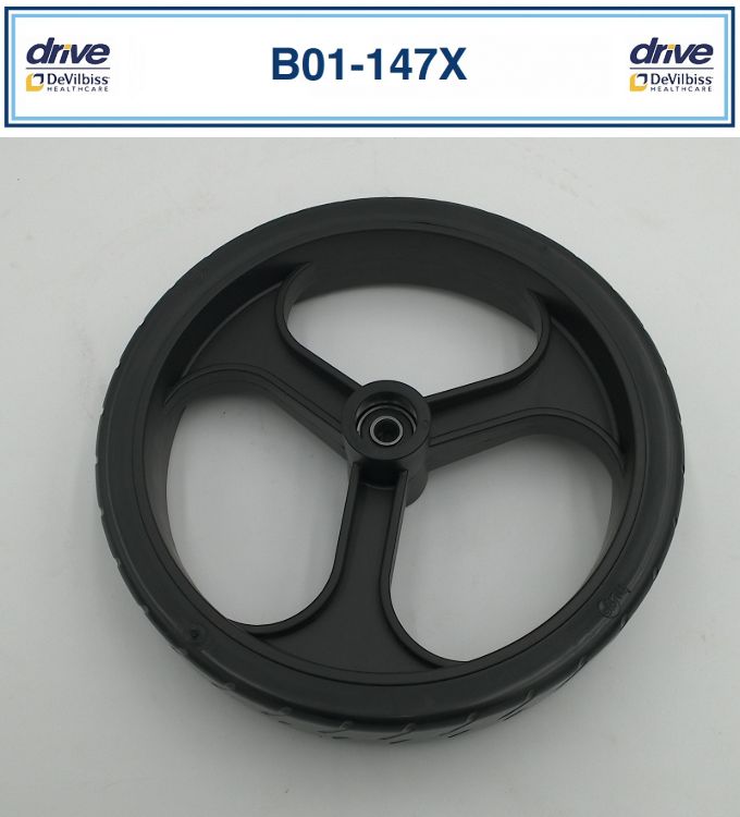 Hugo Rear Wide Wheel 8" X 1.5",Black
