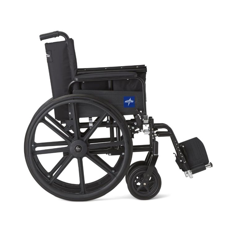 Medline K4 Lightweight Wheelchair with Full-Length Arms and Swing-Away Footrests