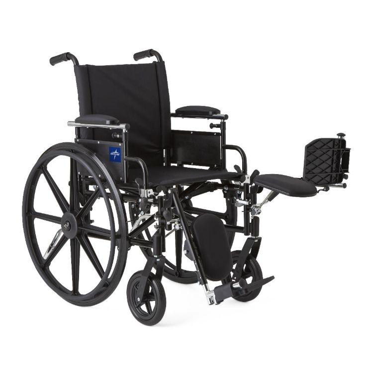 K4 Lightweight Wheelchair with Height-Adjustable Swing-Back Desk-Length Arms and Elevating Leg Rests