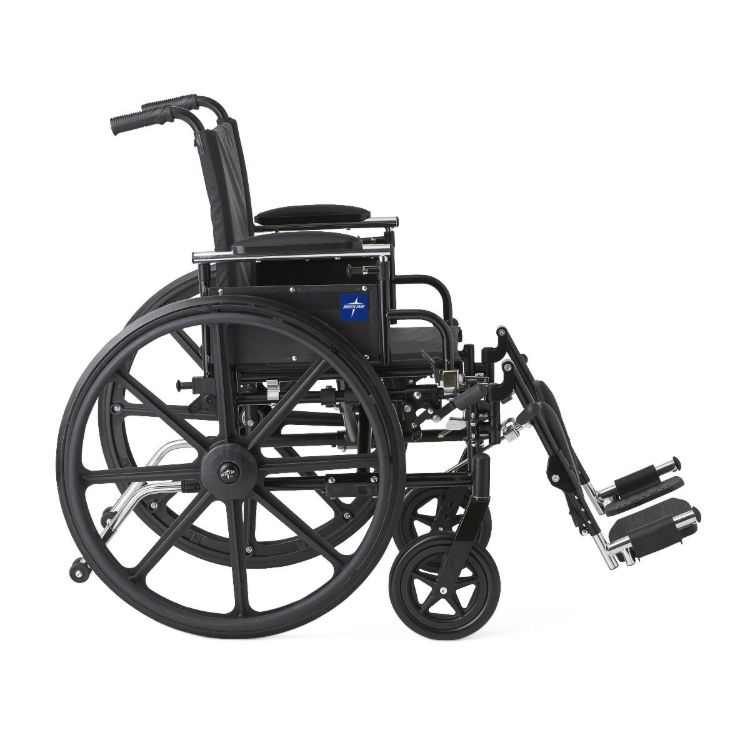 K4 Lightweight Wheelchair with Height-Adjustable Swing-Back Desk-Length Arms and Elevating Leg Rests