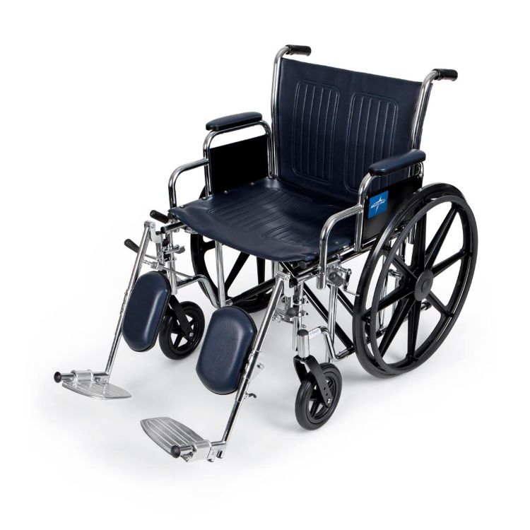 Excel Extra-Wide Wheelchair I Removable Desk-Length Arms I Elevating Leg Rests