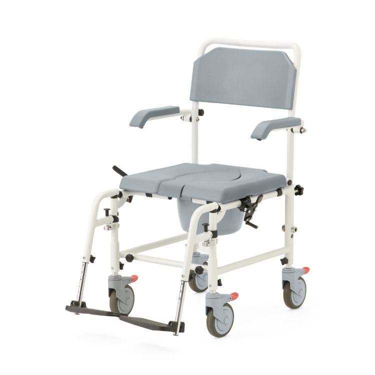 Medline Aluminum Shower Commode Transport Chair