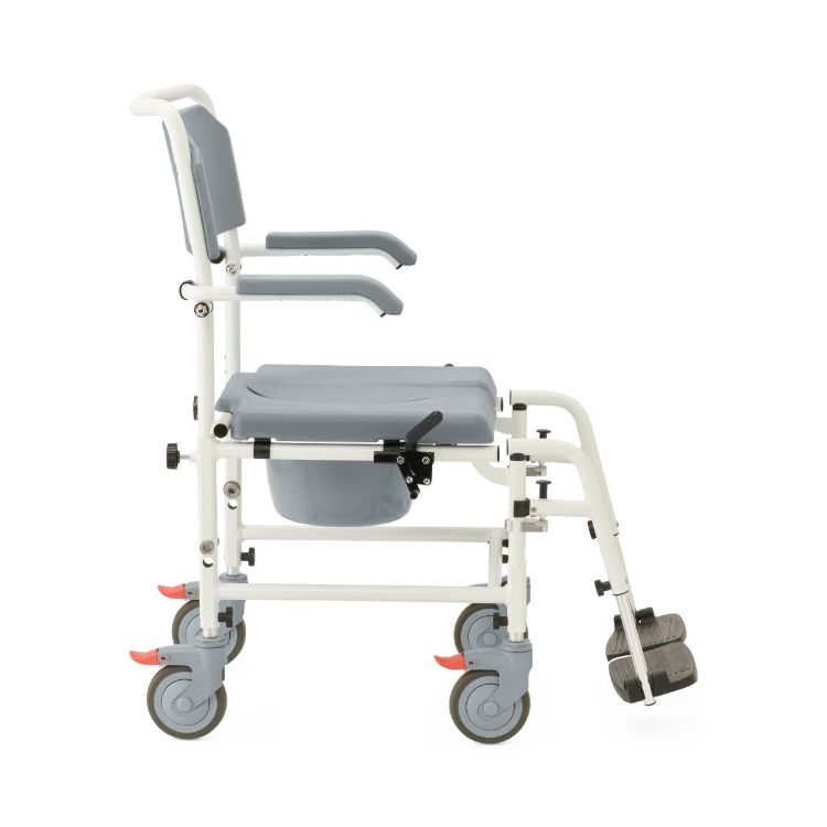 Medline Aluminum Shower Commode Transport Chair