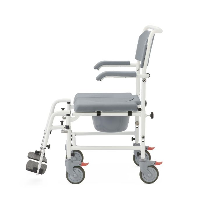 Medline Aluminum Shower Commode Transport Chair