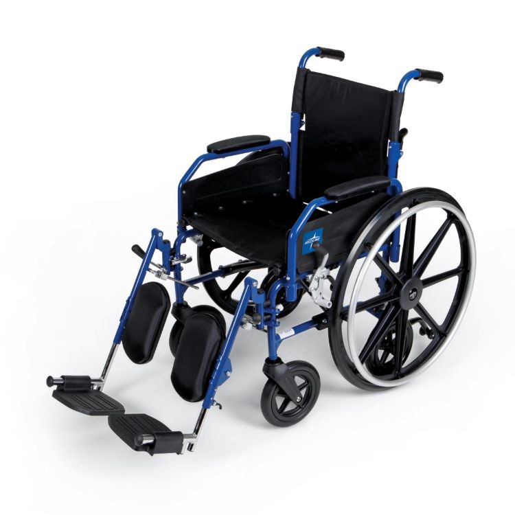 Hybrid 2 Transport Wheelchair with Removable Desk-Length Arms and Swing-Away Elevating Footrests