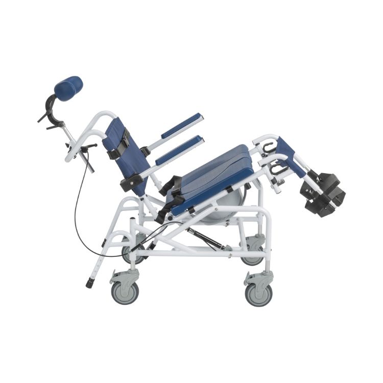 Drive Medical Tilt Shower Commode Chair With Padded Seat and Safety Straps